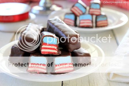 Red, White and Blue Raspberry Candy Bars